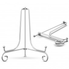 TR-LIFE 8 Inch  Plate Stands for Display Silver 
