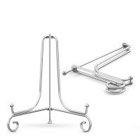 TR-LIFE 8 Inch  Plate Stands for Display Silver 